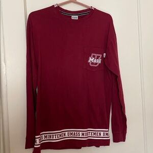 Pink Victoria’s Secret burgundy UMASS long sleeve